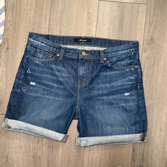 J Brand Mom Shorts Dark Wash Cut Offs - Picture 2 of 11